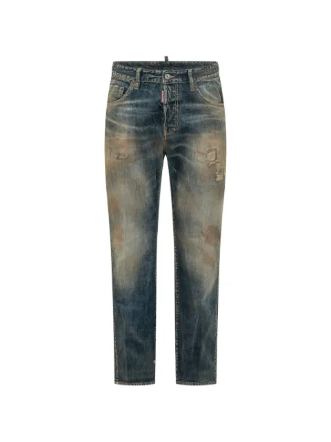 DSQUARED2 Teddy distressed-finish jeans Blue S74LB1997D30011
