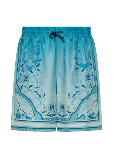 Casablanca EgypsonRug silk shorts Blue MPF26TR39906