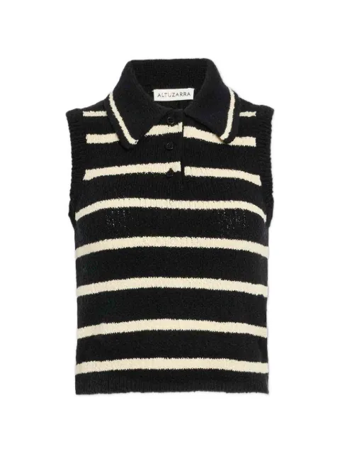 Altuzarra Elmer sleeveless striped top Black F126840475