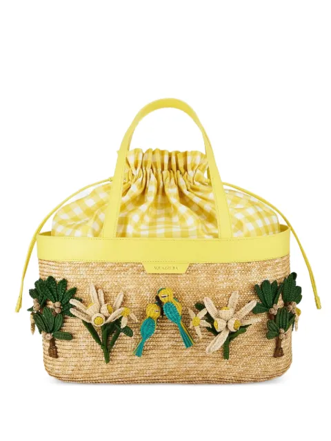 Aquazzura Birdsong raffia tote bag Neutrals BSGTOTT0RFC