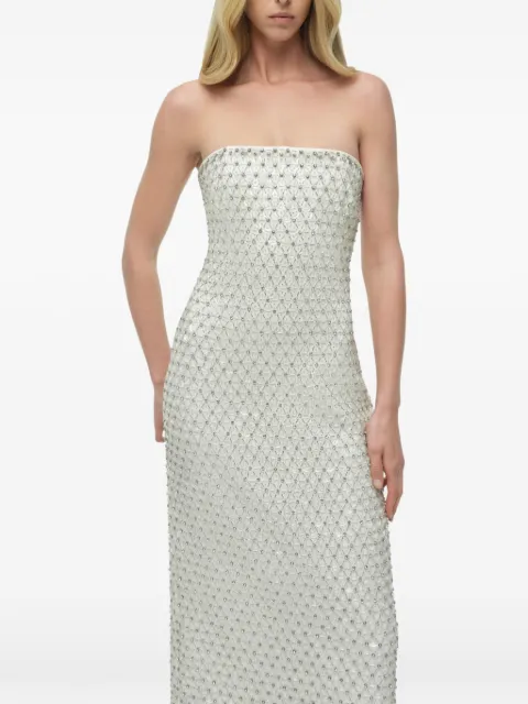 SIMKHAI Vanessa crystal-embellished maxi dress White 2261195CE