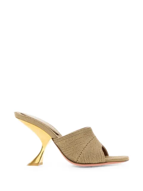Amina Muaddi Taylor woven sandals Neutrals TAYLORWOVENSLIPPER90