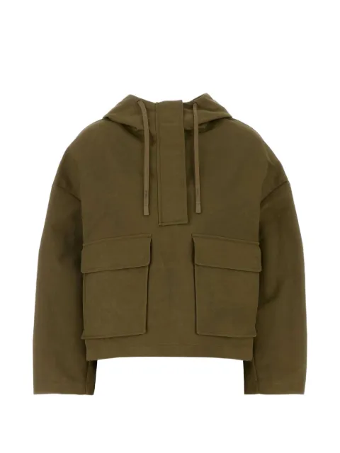 Herno hooded flap-pocket oversized jacket Green GI00157DL13291