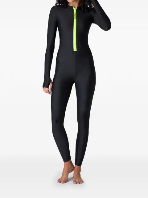 WATSKIN Lois zip-fastening long-sleeve swim jumpsuit Black WA1100