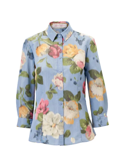 Carolina Herrera floral-print shirt Blue E2611N215GFA