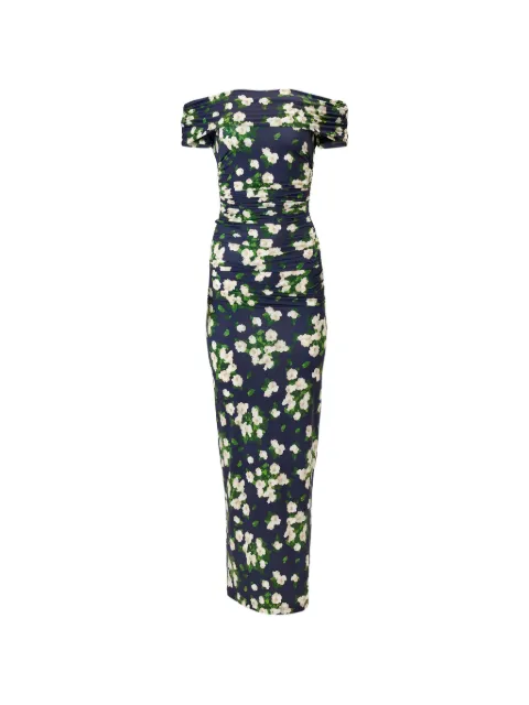 Carolina Herrera floral-print maxi dress Blue E2615N501PRJ