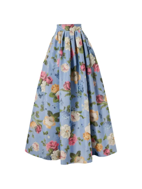 Carolina Herrera floral-print maxi skirt Blue E2611N313GFA