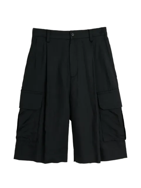 ssstein button-fastening cargo shorts Black ST1455