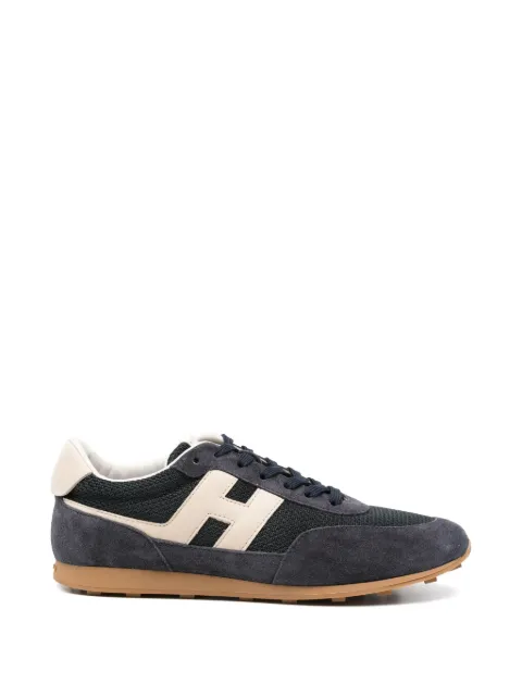 Hogan logo-patch panelled sneakers Blue HXM6990FZ90VG9