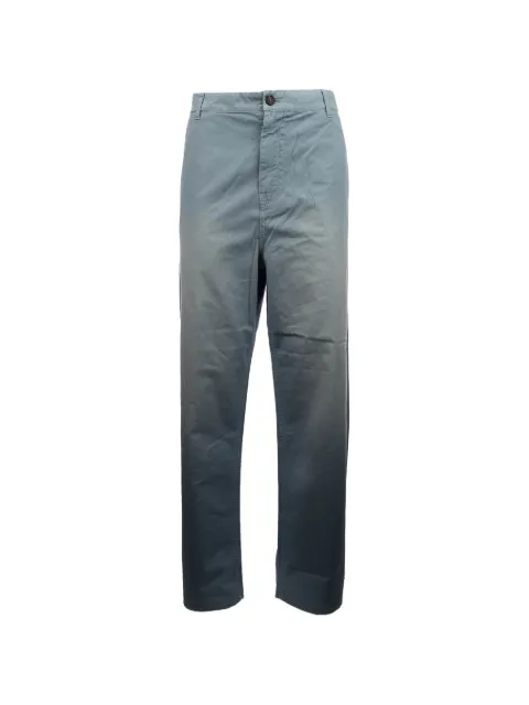 Miu Miu logo-embroidered ombré-effect trousers Blue MP197019R3