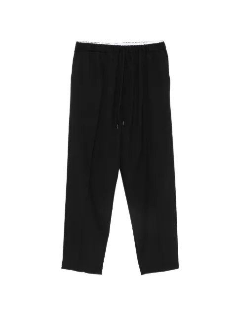MM6 Maison Margiela drawstring-waist logo-patch trousers Black SH0KA0023M36020