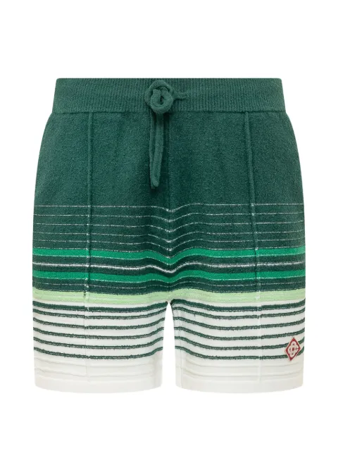 Casablanca bouclé striped shorts Green MPF26KW142301