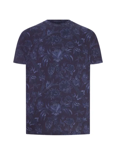 ETRO floral-paisley cotton T-shirt Blue MRMA0002AK145
