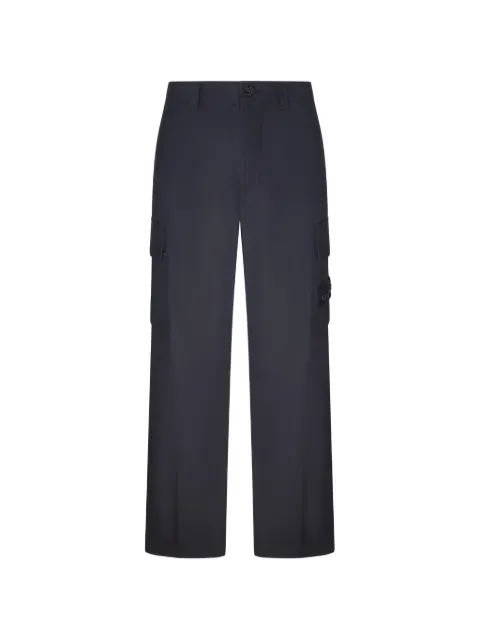 Stone Island 3100021 all-weather cotton canvas_S.I. Ghost cargo trousers Black L2S153100021S0F01