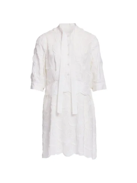 Elie Saab broderie-anglaise mini dress White D1084NR26COE13