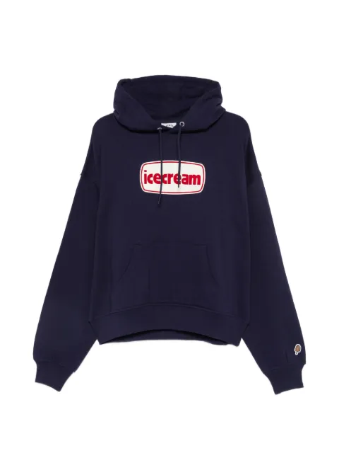 ICECREAM logo-print drawstring hoodie Blue ICPH26232NAVY