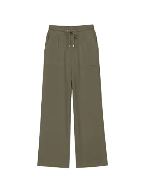 OFLAB drawstring wide-leg track pants Green 25003