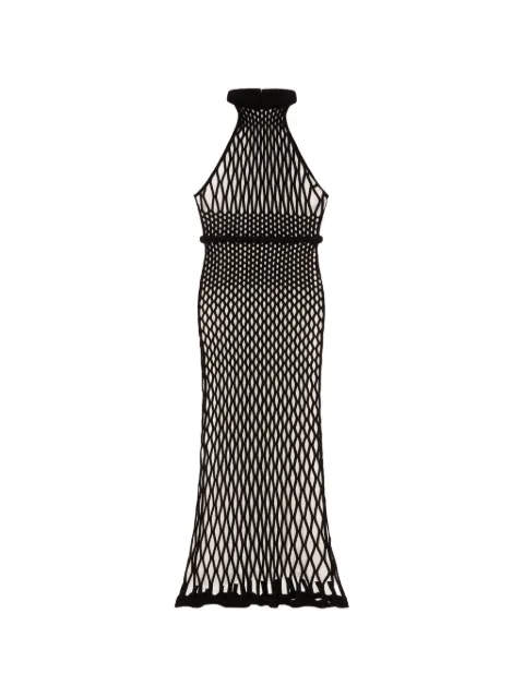 Givenchy open-knit halterneck maxi dress Black BW22RK4ZT0