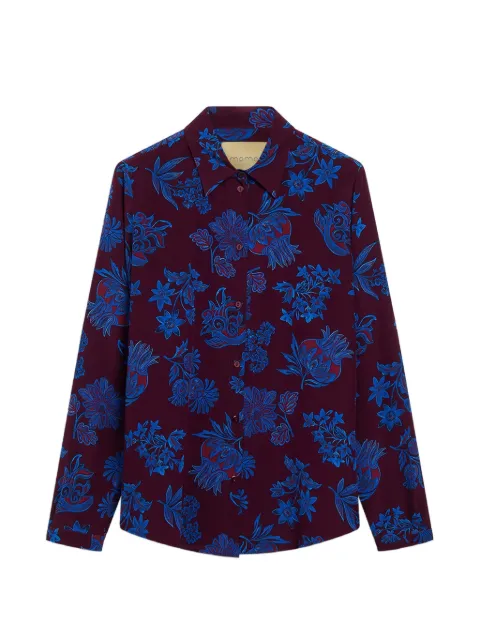 MOMONÌ Meudon floral-print silk shirt Purple 266MMOSH00426603MO