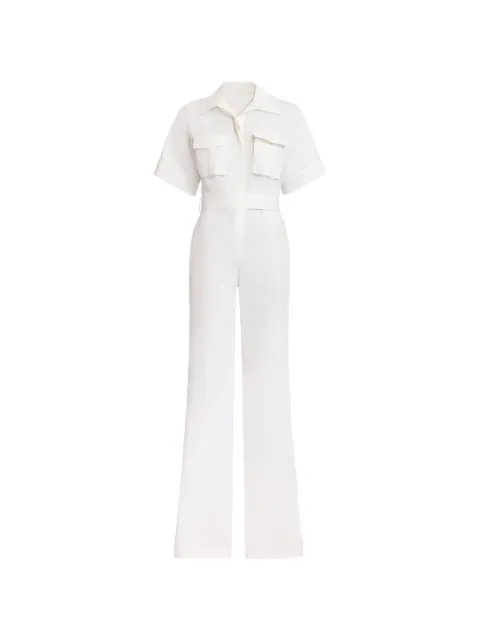 Elie Saab belted short-sleeve jumpsuit White JU079NR26PO020