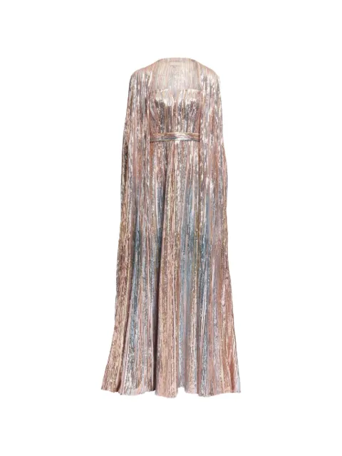 Elie Saab sequin-embroidered cape-sleeve gown Pink D1060NR26YA056