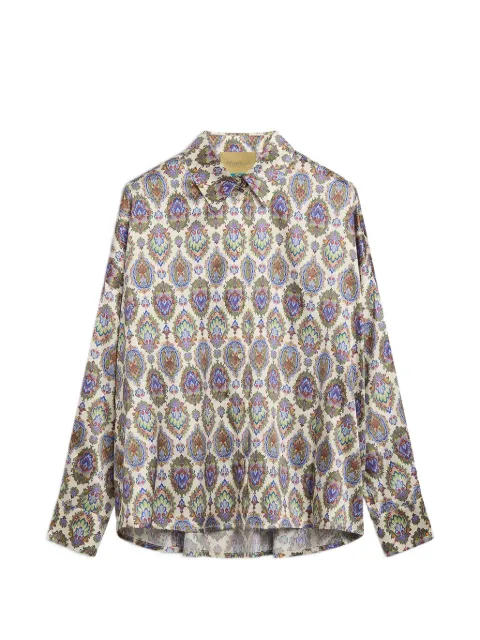 MOMONÌ Flau printed shirt Neutrals 266MMOSH01726604MO