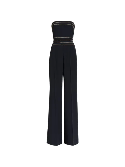 Elie Saab embellished-trim strapless jumpsuit Black JU130ER26CD026