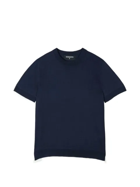 Patrizia Pepe contrast-trim T-shirt Blue 5K0179K330J9P3