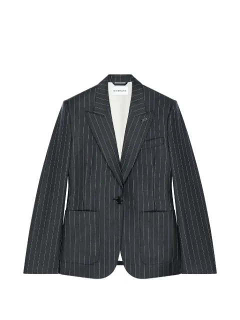 Givenchy pinstriped peak-lapel blazer Grey BW30QV16UQ