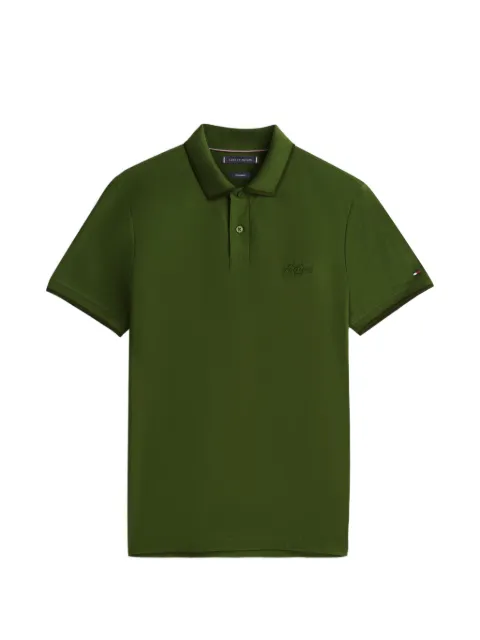 Tommy Hilfiger logo-embroidered polo shirt Green MW0MW41607