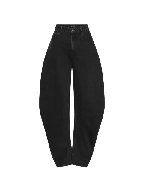 ROTATE BIRGER CHRISTENSEN draped barrel-leg jeans black denim Black 116530D04