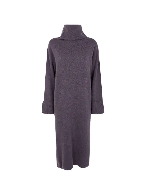 Liviana Conti roll-neck cashmere midi dress Purple F6WC68