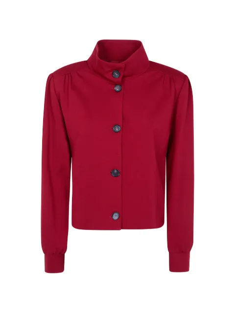 Liviana Conti button-up cropped jacket Red F6WI89