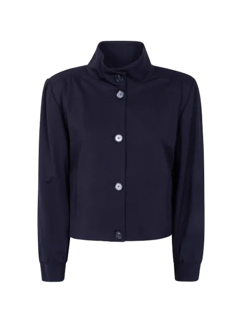 Liviana Conti button-up fitted jacket Black F6WI89