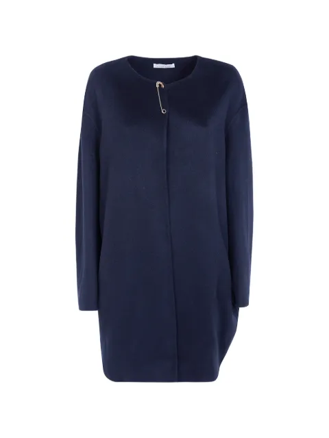 Liviana Conti safety-pin wool coat Blue F6WW50