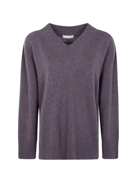 Liviana Conti V-neck long-sleeves sweater Brown F6WC62