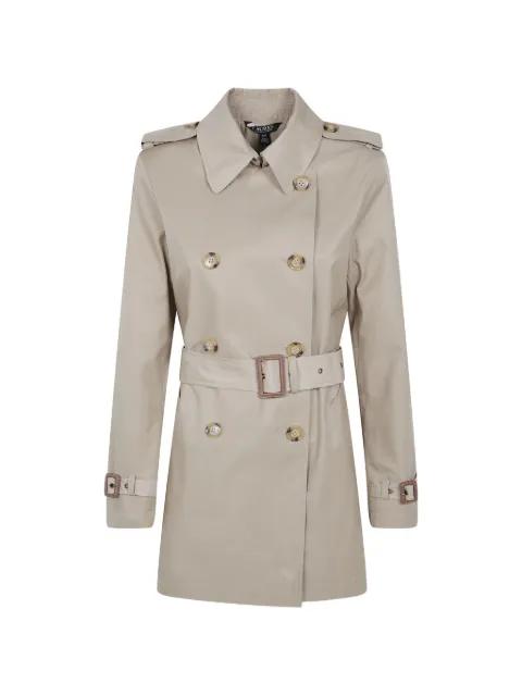Lauren Ralph Lauren double-breasted belted trench coat Neutrals 297967126099