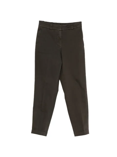 Peserico cuffed-hem cropped trousers Brown A04680T302479