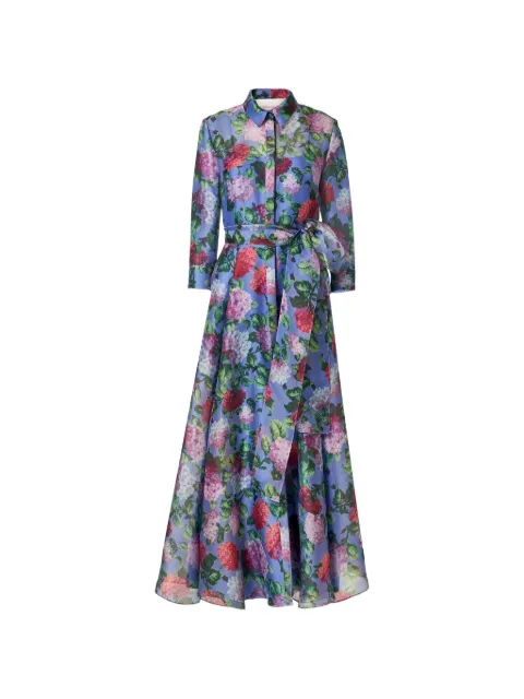 Carolina Herrera hydrangea-print maxi dress Blue P2611N567HCO