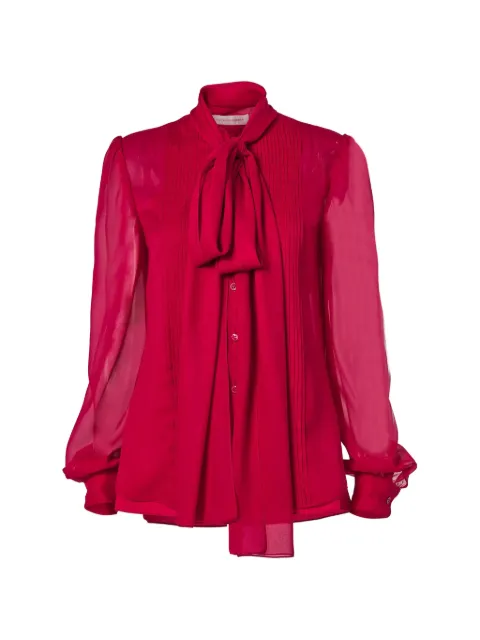 Carolina Herrera pleated-detail blouse Red P2611N213SCH