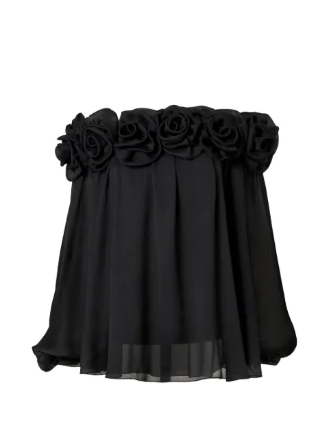 Carolina Herrera rosette-detail off-shoulder top Black P2611N208SCH
