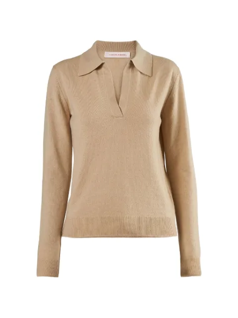Carolina Herrera polo-collar sweater Neutrals P2612N207CJB