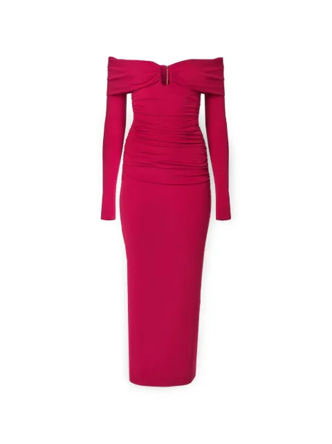 Carolina Herrera off-shoulder midi dress Red P2615N573JRS