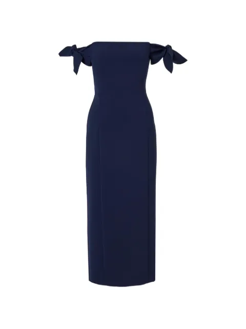 Carolina Herrera off-shoulder midi dress Blue P2611N529SFR