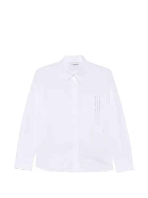 Peserico bead-embellished chest-pocket shirt White A0689408928