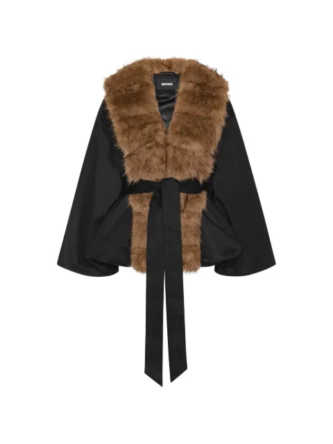 ROTATE BIRGER CHRISTENSEN faux-fur collar jacket Black 115145100