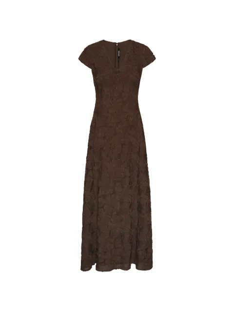 ROTATE BIRGER CHRISTENSEN flower-mesh sleeveless maxi dress dark brown Brown 1166671667