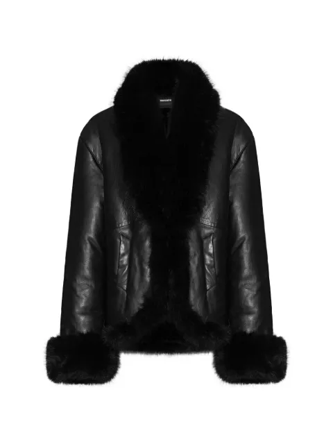 ROTATE BIRGER CHRISTENSEN bonded leather jacket black Black 117004100