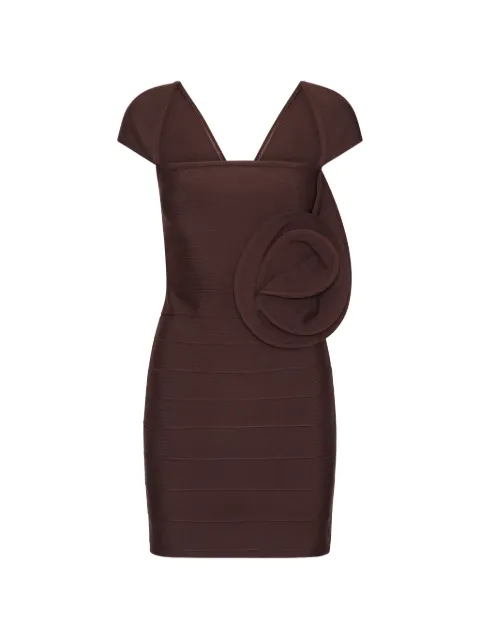 ROTATE BIRGER CHRISTENSEN rose cap-sleeve mini dress dark brown Brown 1169301667