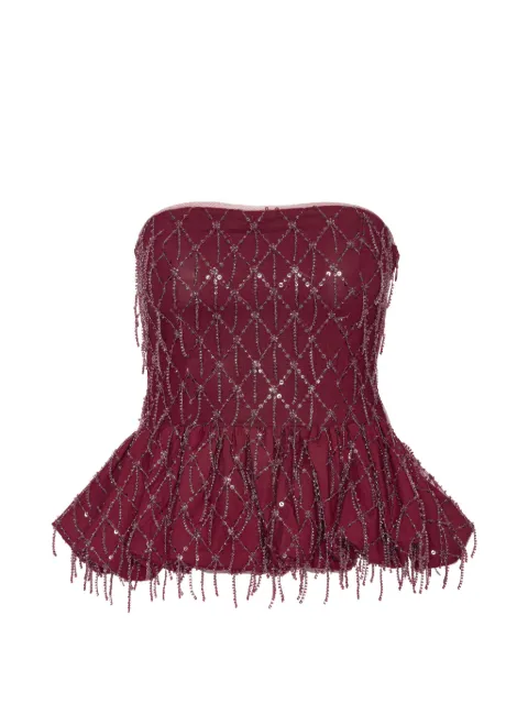 ROTATE BIRGER CHRISTENSEN sequins bubble top dark red Red 1165602694